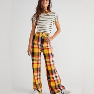 Free People Plaid Jules Pant